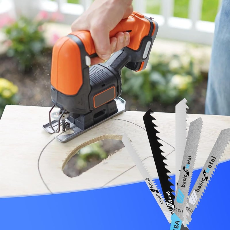 Runhike T Shank Jigsaw Blades Compatible with Black and Decker,25PCS Multi-Purpose HCS Jigsaw Blades Set Compatible with Black and Decker (T101AO, T144D, T118B, T118A, and T101B,Each 25pcs) - Image 5